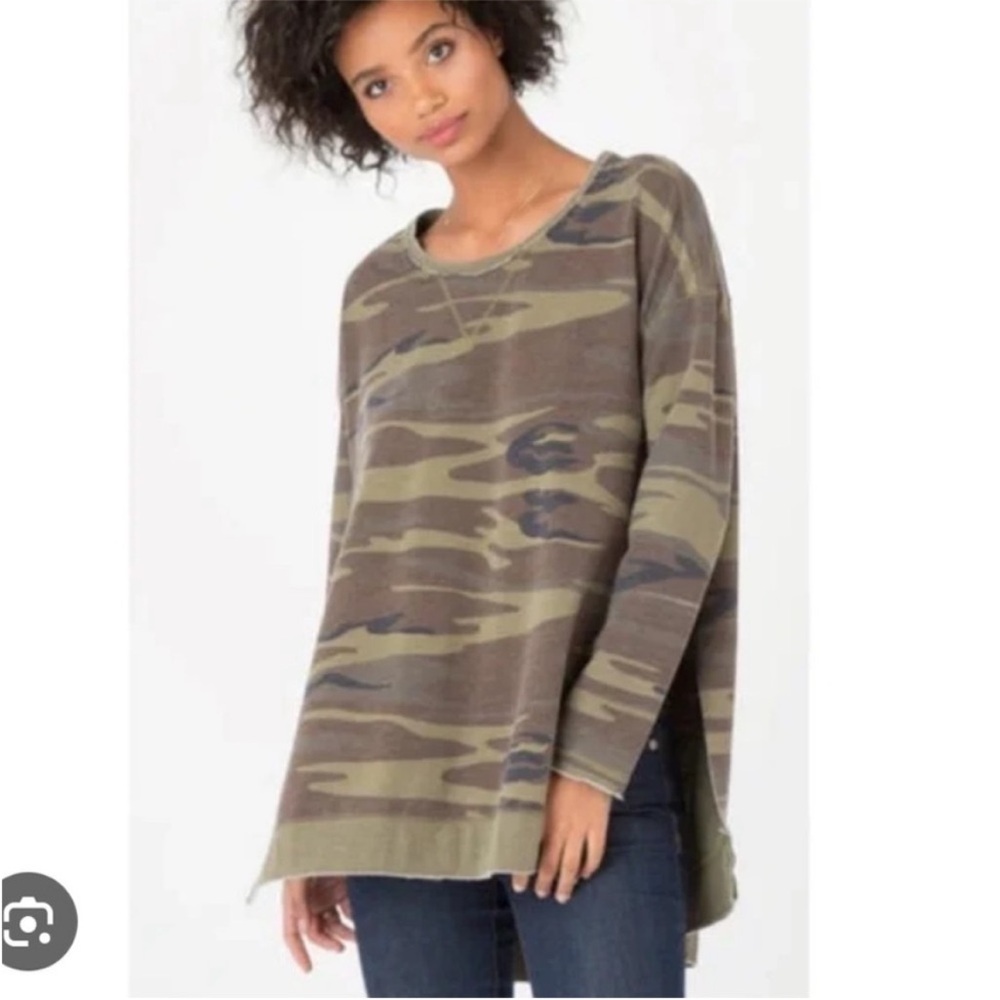 Z SUPPLY Weekender Tunic Top Pullover Camo Size S